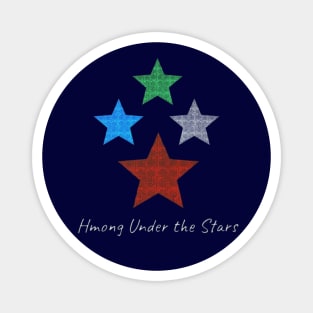 Hmong Under the Stars – Traditional Tribal Pattern Star Art Magnet